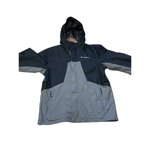 Columbia Hooded Full Zip Lightweight Coat Jacket Gray Men's Size Medium - Picture 1 of 12